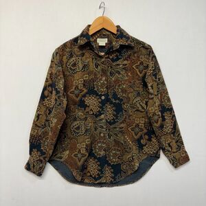 Vintage Banana Republic Women Safari & Travel Shirt Top Size Small Floral D033 2